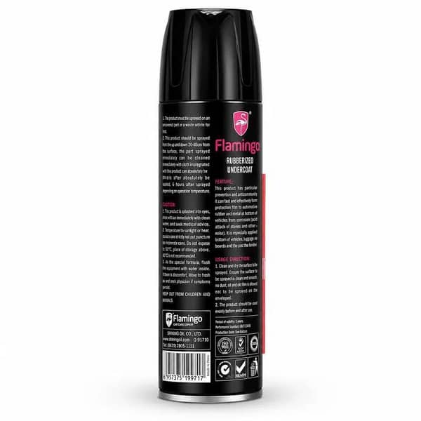 Flamingo Car Under Rubberized Undercoat 500ml – Anti-Rust Protection | Soundproof & Waterproof Spray