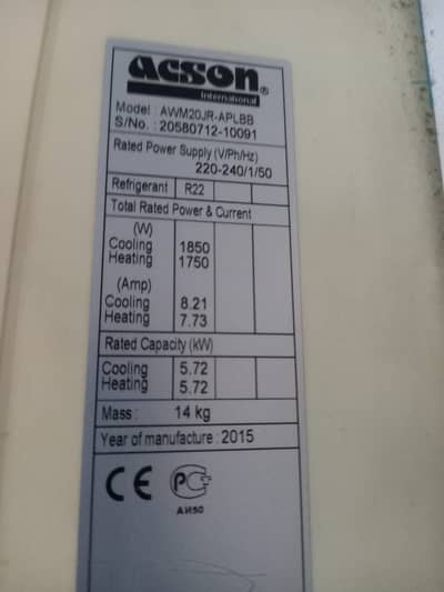 Acson Ac 1.5 ton