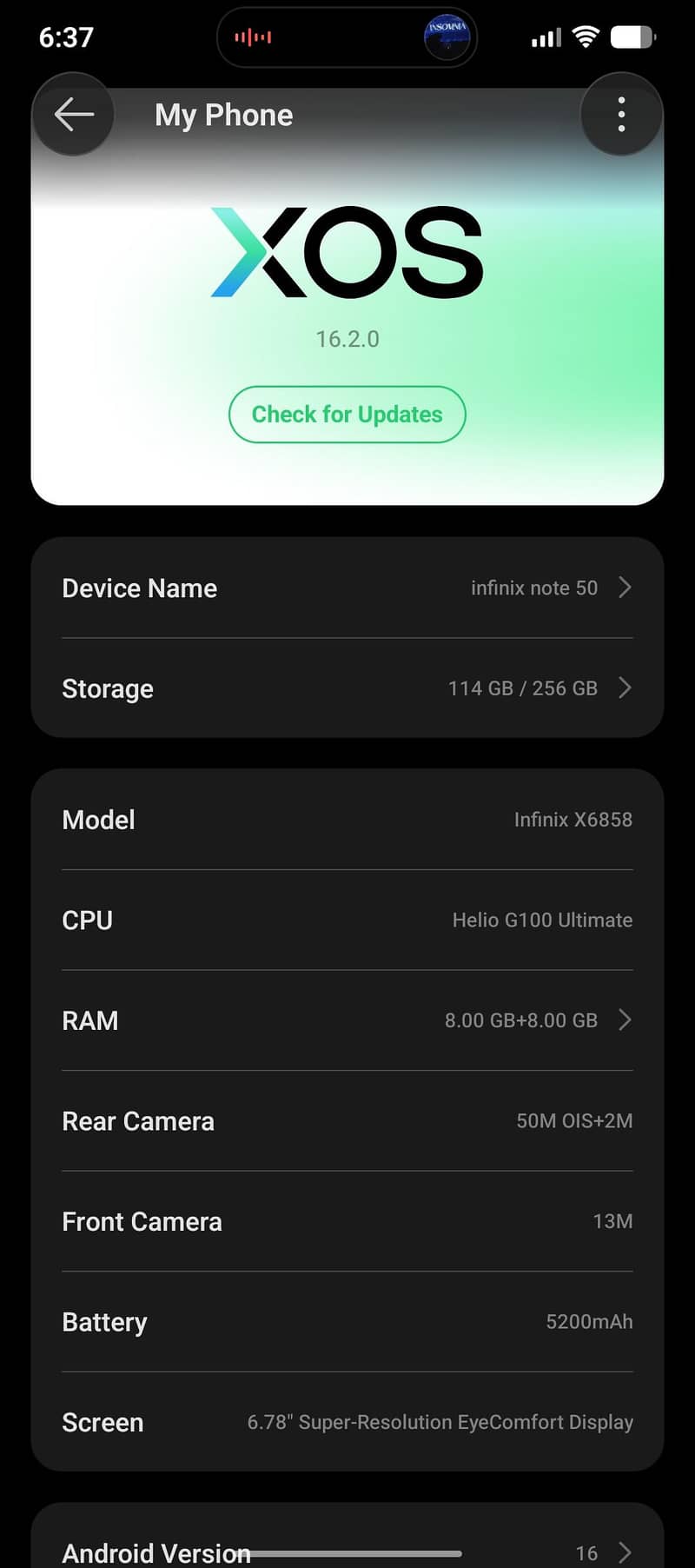 Infinix Note 50 7