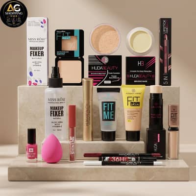16-in-1 Makeup Setup For Women Black Bottle