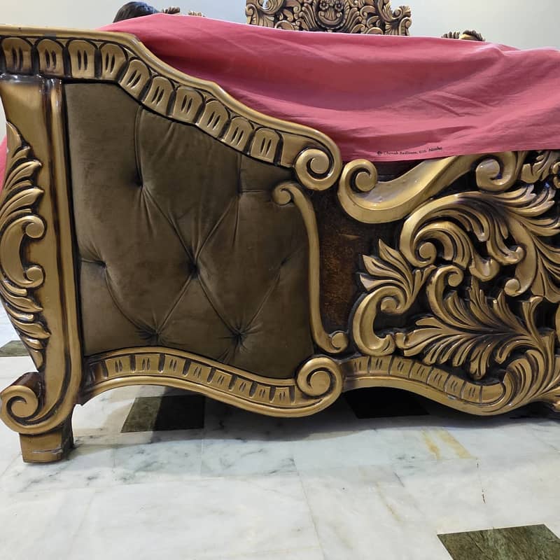 Bed with side table & dressing 1