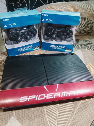 ps 3 super slim 500gb + 2 controllers for /repair /parts