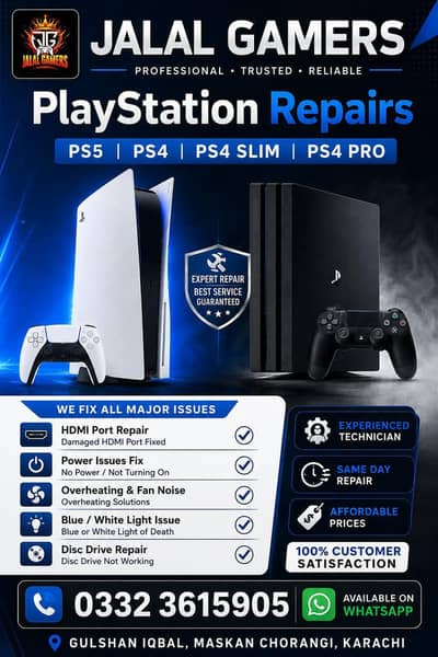 PLAYSTATION 5 AND 4 REPAIR