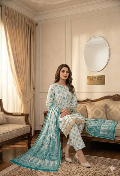 Mehak 3 Piece Suit | Premium Doria Cotton