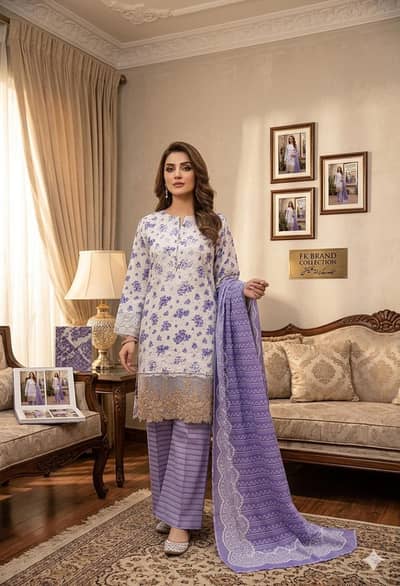 Mehak 3 Piece Suit | Premium Doria Cotton