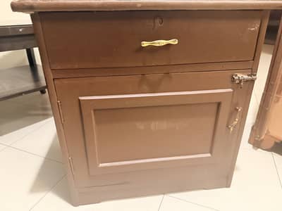 Set of solid fully wooden side tables