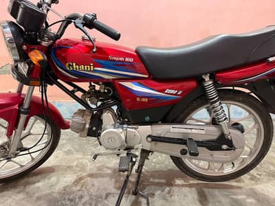 ghani 100cc self start bike new condition