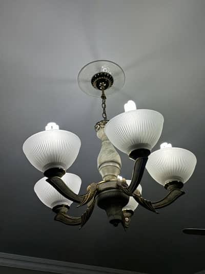 chandelier and matching wall lights  for sale in excellent condition
