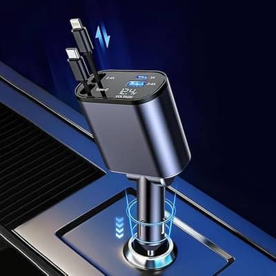 Car charger 4 in 1 - with laser light