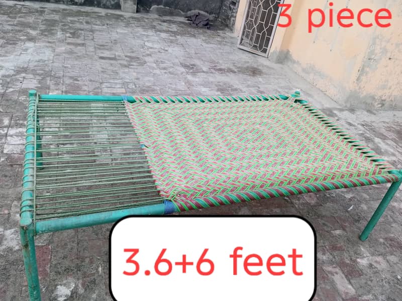 heavy weight solid iron charpai 0