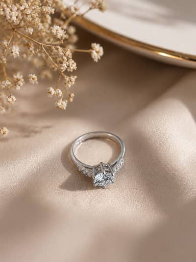 moissanite diamond ring 16mm