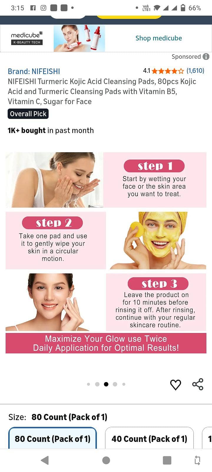 Tumeric Cleansing Pads 5