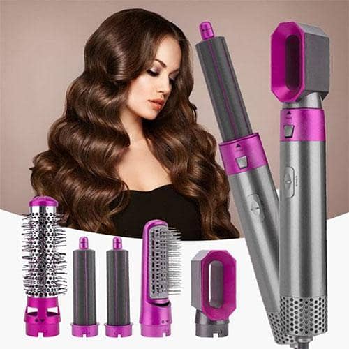 Professional 5 in 1 Hair Dryer Brush with Hair Volumizer, Hot Air Brush, Scalp Masger, Curler and Straightener for Women Hair Styling