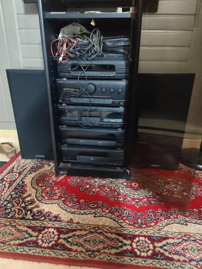 Vintage Kenwood Component Audio System Stack