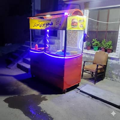 Barger shawrma counter with manual fryer