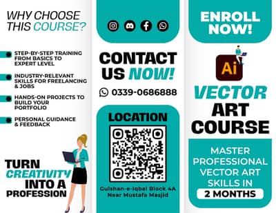 Summer Vacation course for kids & young Adults | Vector & Embroidery