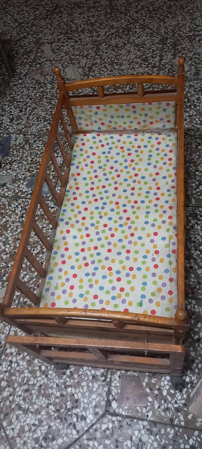 kids furniture cradle choty bacho k liye with 2 drawer