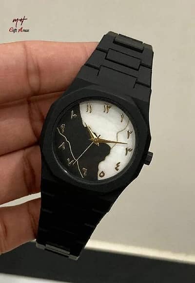 BLACK Arabic Aura watch for men and women both