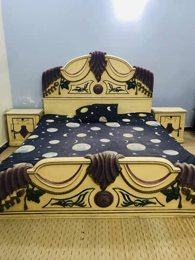 Bed set and five seater sofa set