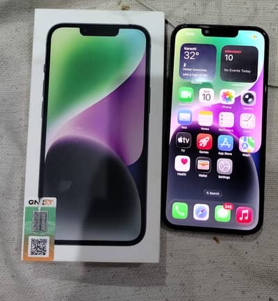 Apple iPhone 14, Midnight, 128, Official PTA Approved - GNEXT