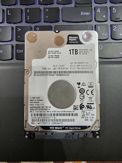 WD Black 1TB HDD 100% Health | Laptop Pulled | High Performance
