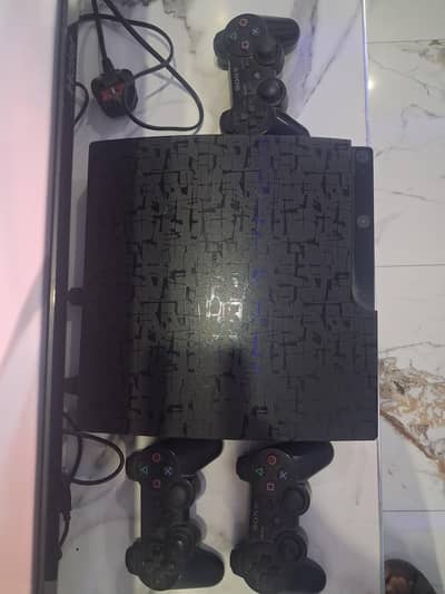 PS 3 WITH 3 CONTROLLERS