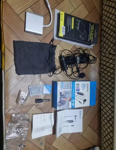 Joyroom Earbuds full Box & Boya M1 Mic & HDMI OTG