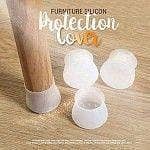 4pcs Chair Leg Cover Furniture Silicon Protection Cover Protector Anti-Slip Bottom Chair Pads