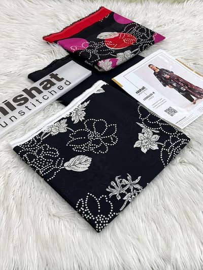 Ladies 3Pc 100% original NiSHAT lawn suits