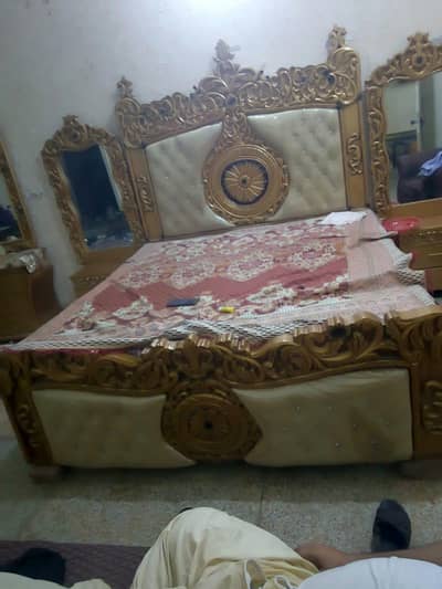 bed dressing two side table without mattress