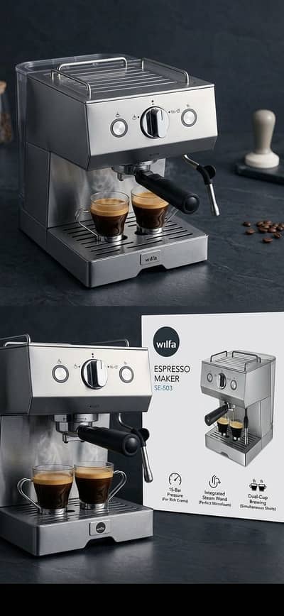 Wilfa Espresso Coffee Maker SE-503 – Imported Stainless Steel