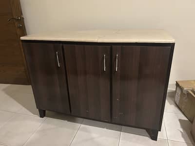 Wooden console cabinet
