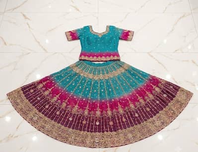 Designer Style Heavy Mehndi / Valima Lehenga Choli - Worn Once