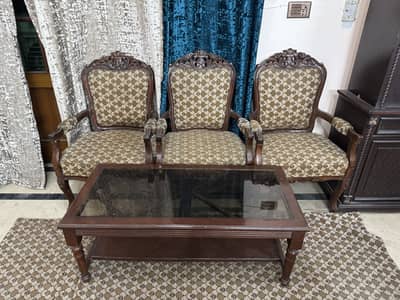 Sofa Set + 6 chair's and 2 big tables nd 4 small table set