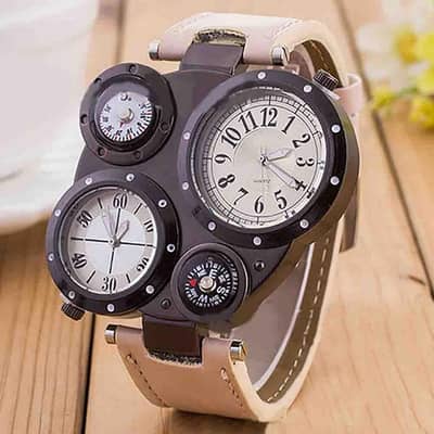 Men Chic Dual Movement Quartz Watch