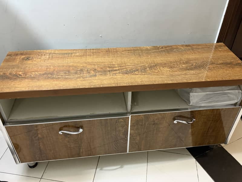 Tv console table brown 1