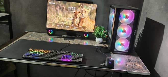 Full PC Setup Ryzen 5 5600 16 GB ddr4 3200mhz Monitor 24in970 4gbchair