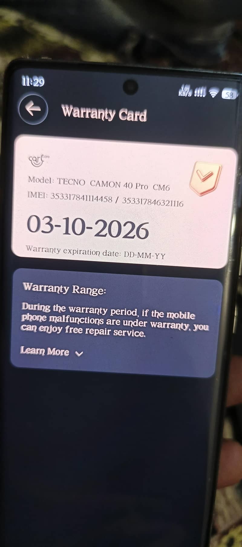 Tecno CAMON 40 Pro 6