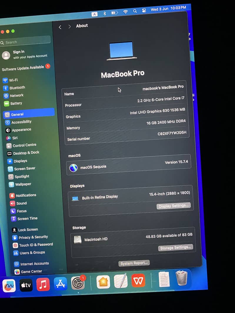 Macebook pro dual software Ios/window 1