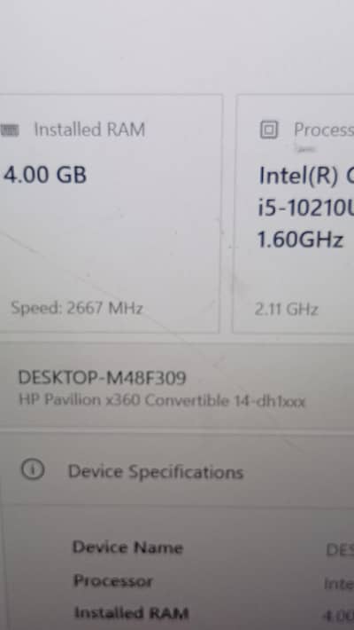 hp pavilion core i5 10 generation