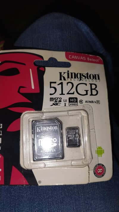 Kingston sd card 512gb bilkul new hai mere use Mai nhi hai