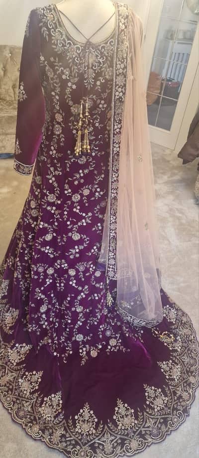 Brand New Small Size Royal Velvet Bridal Maxi Dress Never Used