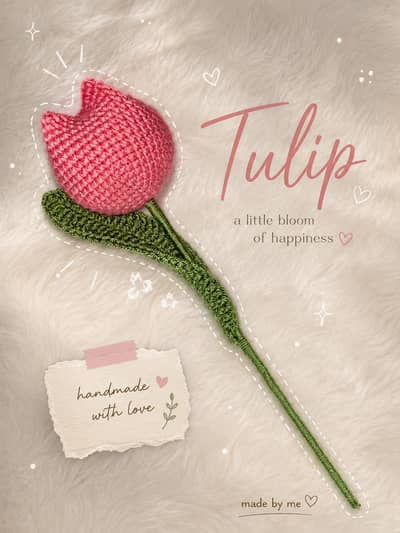 Crochet Tulip stem