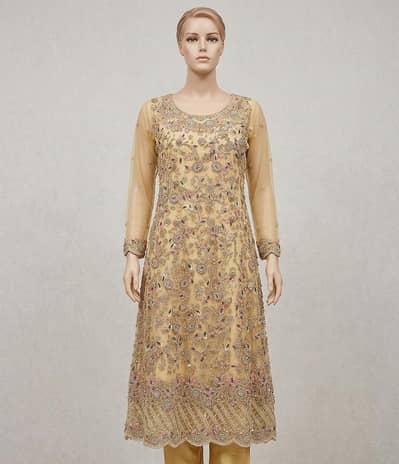 party wear heavy work maxi dress