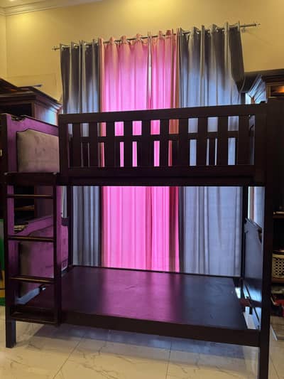 Sold Wood Bunker Bed | Kids Bed | Hostel Bed | Bunk Bed