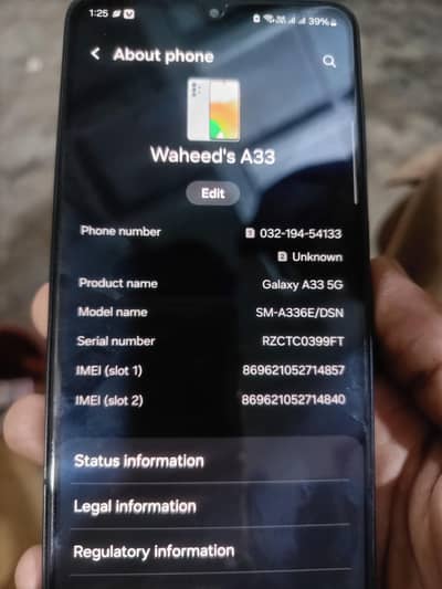 Samsung Mobile A33 5G