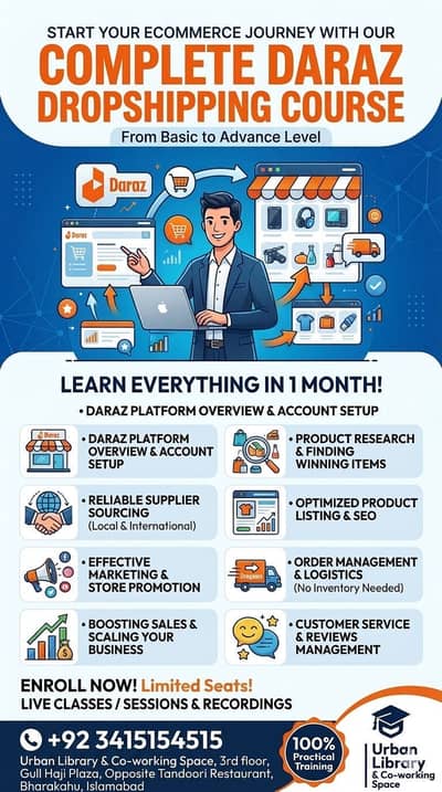 ECOMMERCE DARAZ DROPSHIPPING COURSE WITH GUARANTEED EARNING