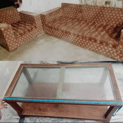 sofa 3 seater and 1 seater or table dining and other useable