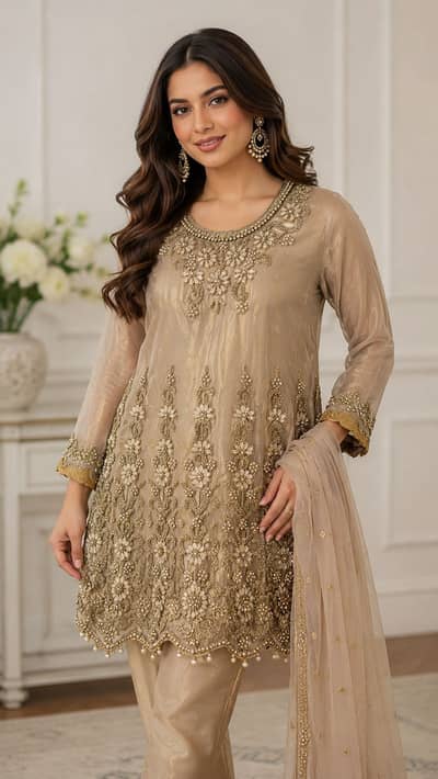 Hand embriodery Frock
