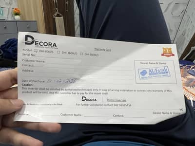 Decora 800VA UPS / Home Inverter – Excellent Condition